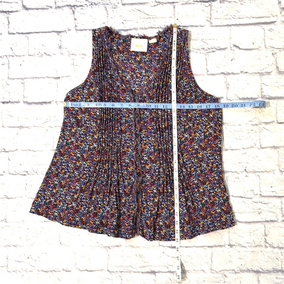 Maeve Anthropologie Lila Tank Pintuck Confetti Button Front Top Blouse Size S - Picture 15 of 15